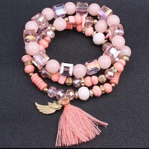 NWT Pink Boho Bracelet Set